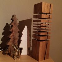 Lampe aus Eiche Altholz